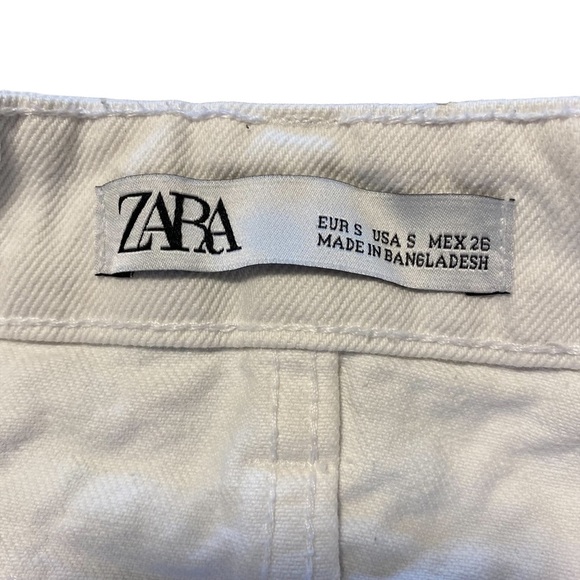 ZARA White Denim Mini Skirt - Picture 5 of 9